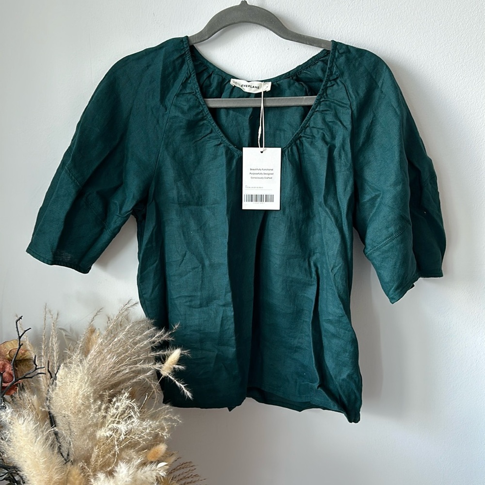 100% Linen Everlane Tunic in Teal S
